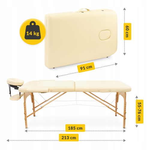 Массажный стол  4FIZJO Massage Table Wood W60 Beige - фото №3
